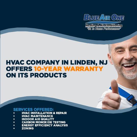HVAC Company in Linden, NJ Offers 10-Year Warranty On Its Products
