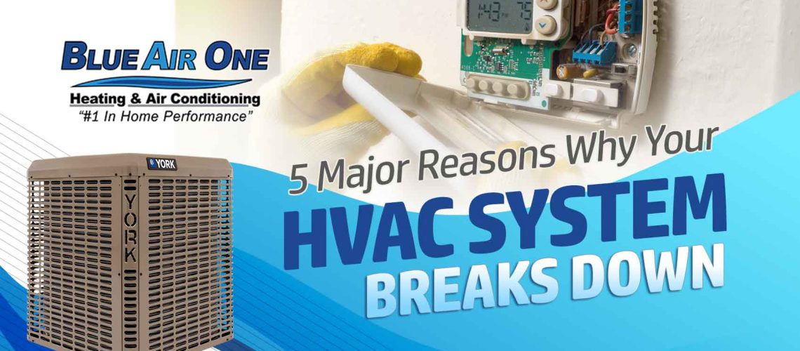 5 Major Reasons Why Your HVAC System Breaks Down